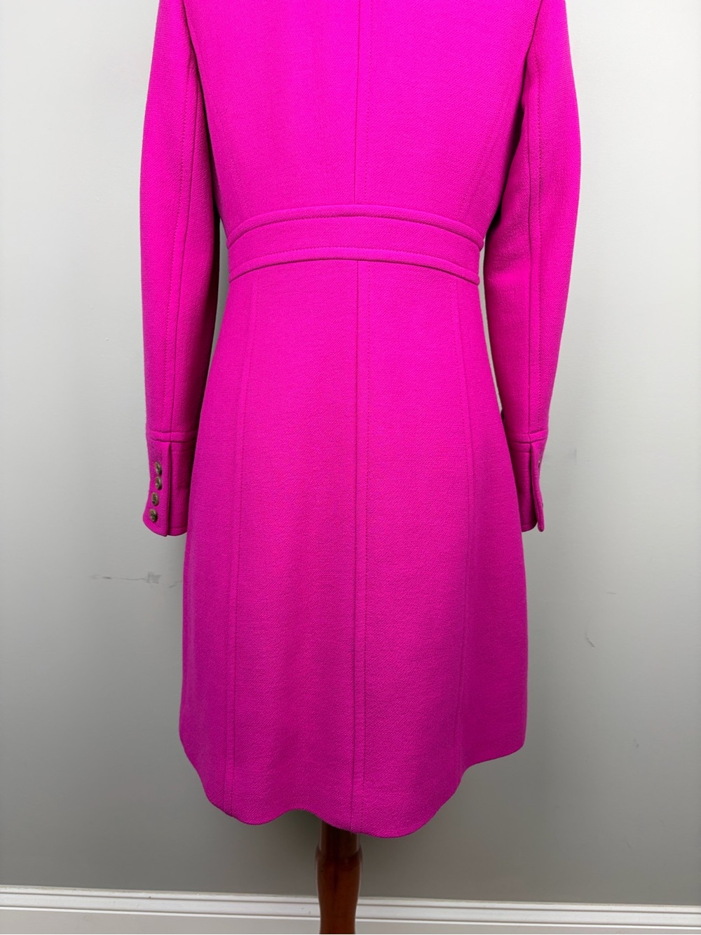 J.Crew Lady Day Coat Women’s 6 Fuchsia Pink Wool Thinsulate Double Cloth - Picture 7 of 11